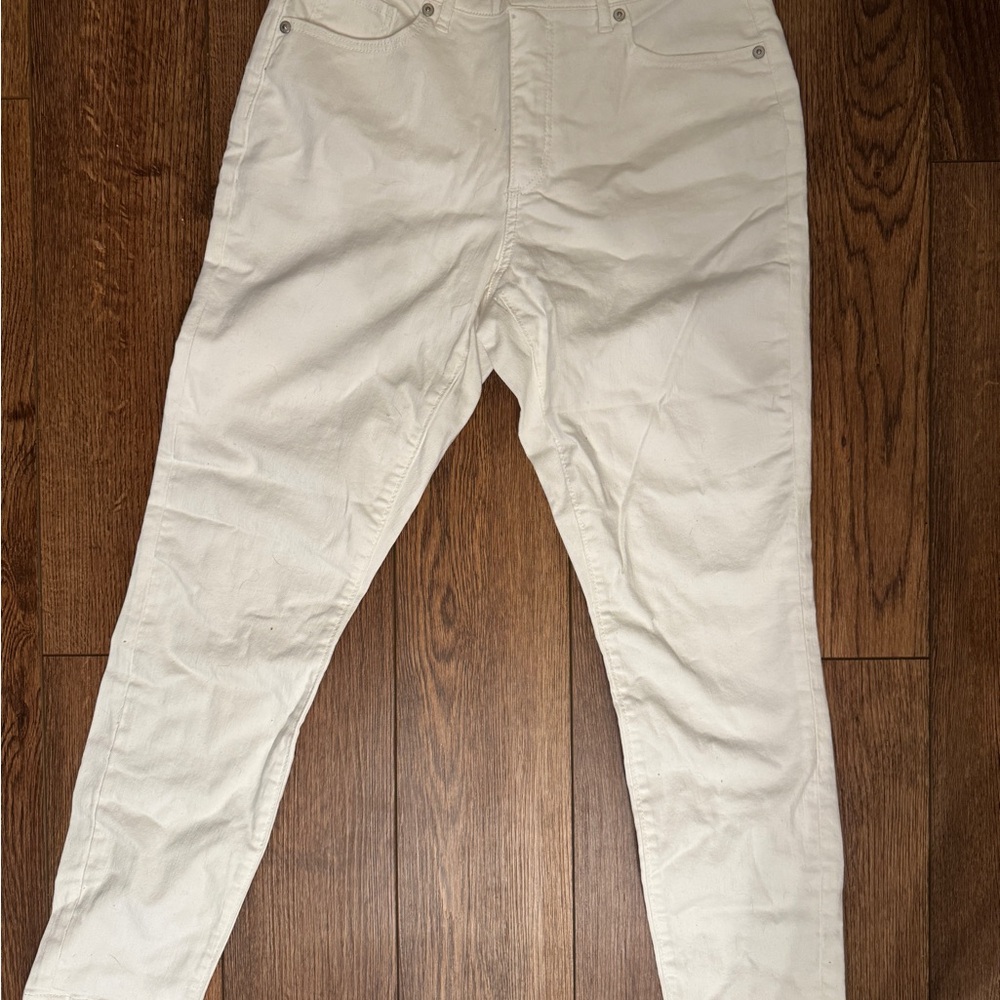 LOFT Cream Skinny Pants
